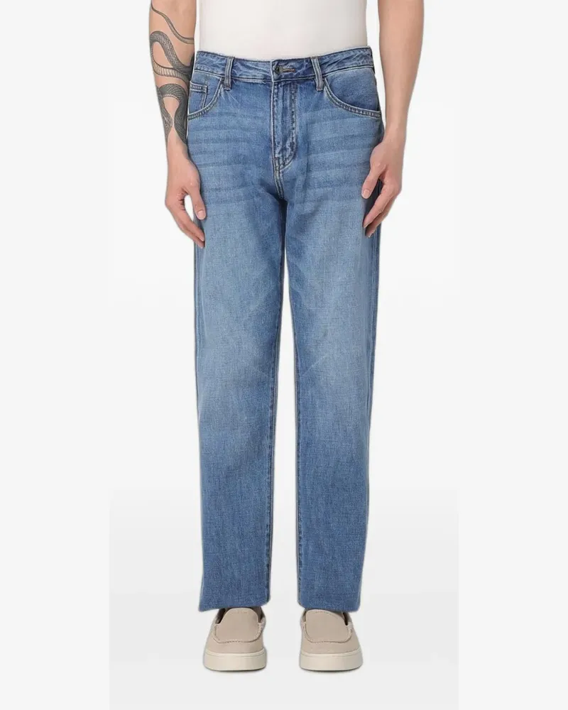 Emporio Armani Jeans mit Logo-Patch - Blau Blau