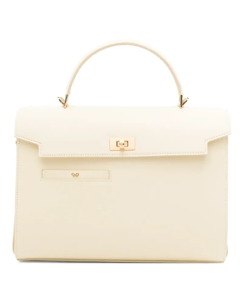 Anya Hindmarch twist-lock top-handle tote bag - Nude Nude