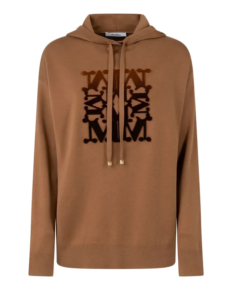 Max Mara logo-detail hoodie - Braun Braun