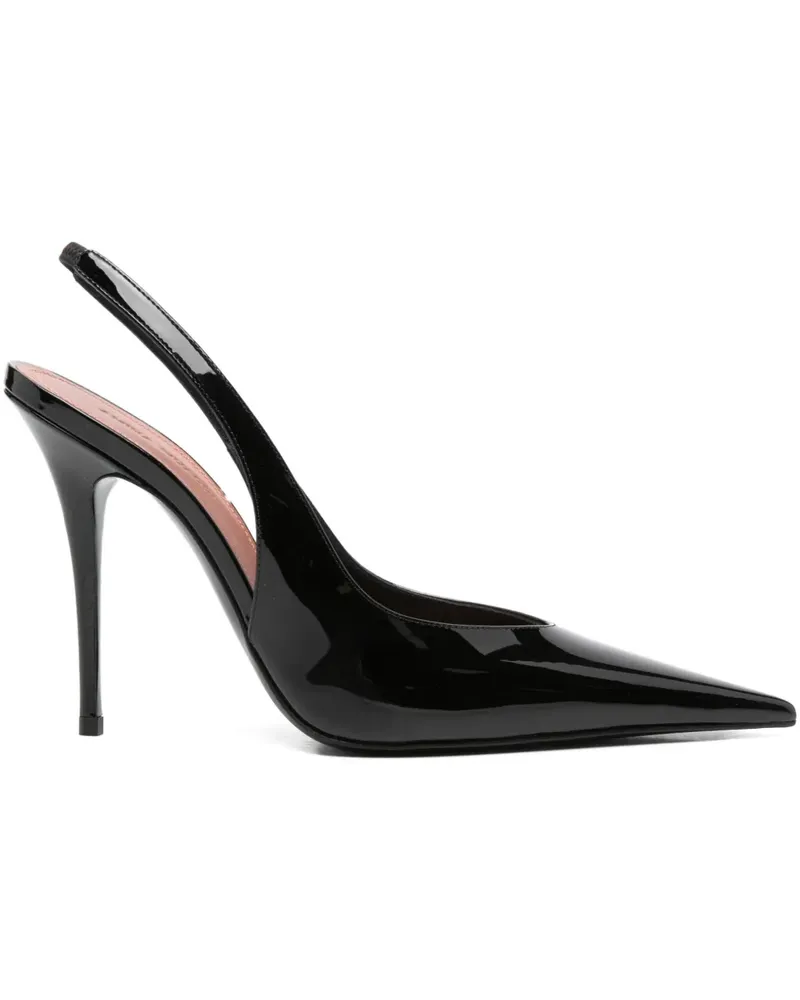Amina Muaddi 105mm Anok slingback pointed pumps - Schwarz Schwarz
