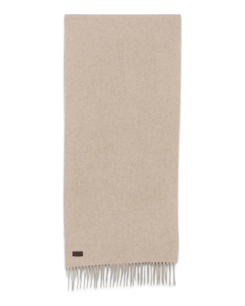 Canali Schal mit Fransen - Nude Nude