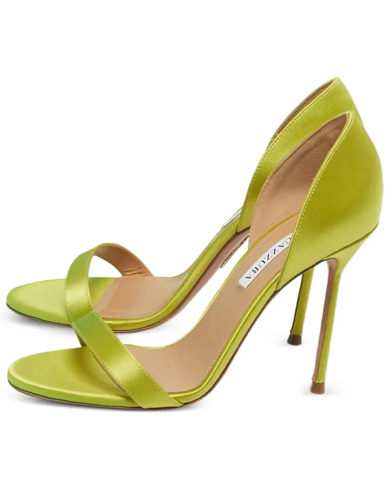 Aquazzura Uptown D'Orsay satin sandals - Grün Grün