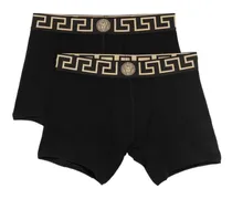 Greca Medusa Boxershorts (2er-Set) - Schwarz