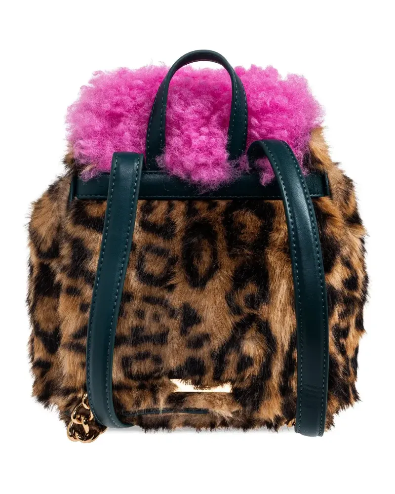 Kurt Geiger small Hoxton animal-print backpack - Braun Braun