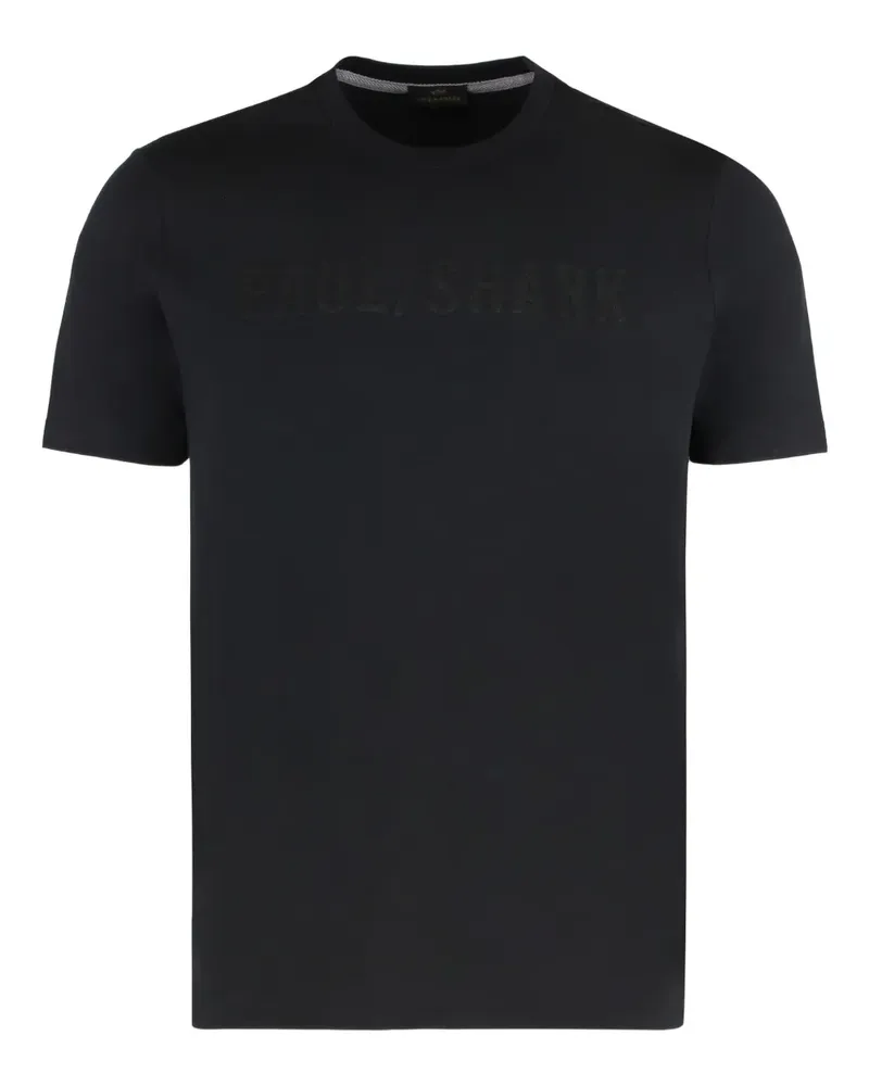 Paul & Shark T-Shirt mit Logo-Print - Schwarz Schwarz