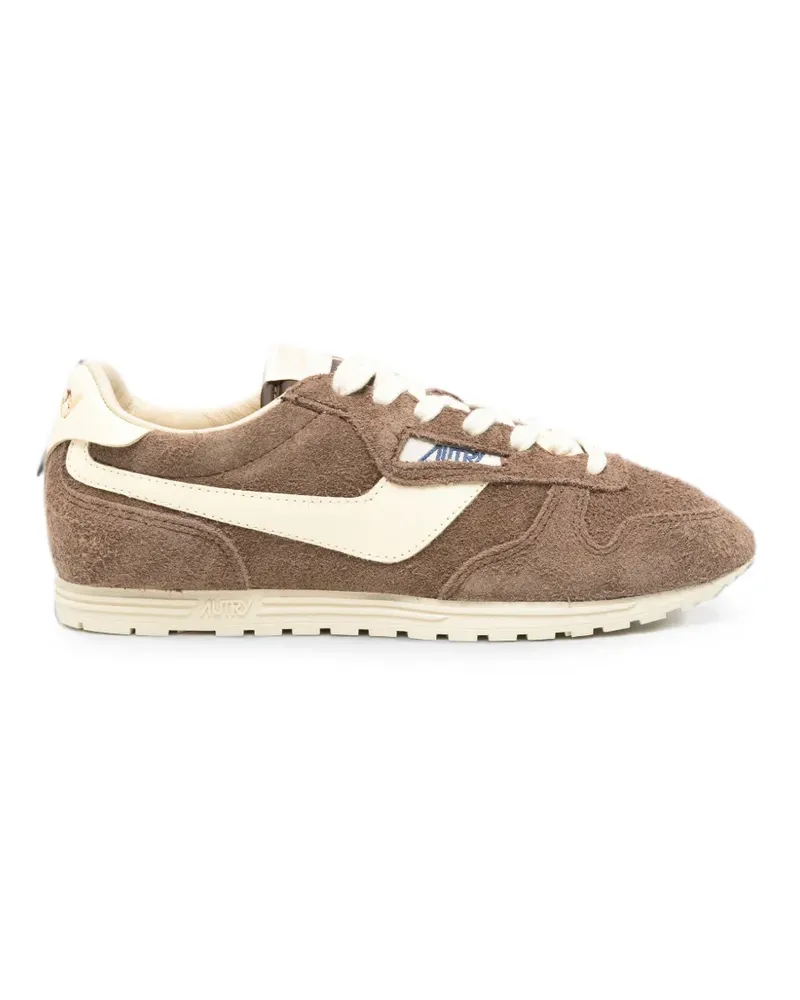 AUTRY Windspin suede logo-patch sneakers - Braun Braun