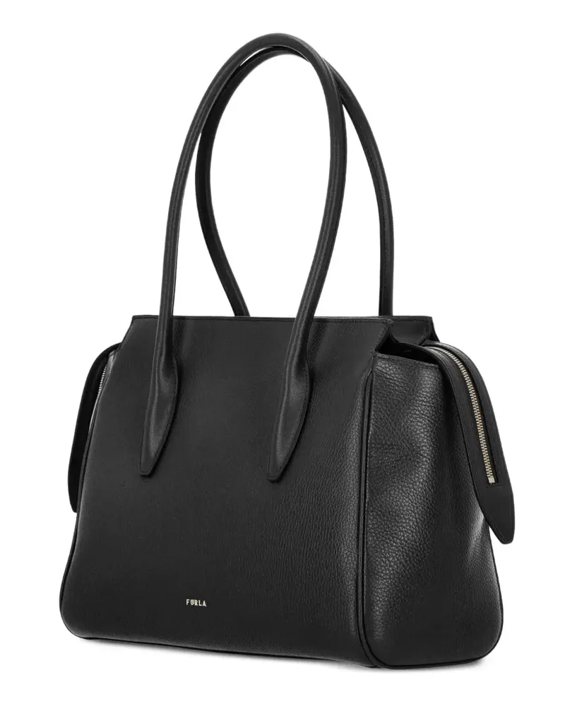 Furla Schultertasche aus gekörntem Leder - Schwarz Schwarz