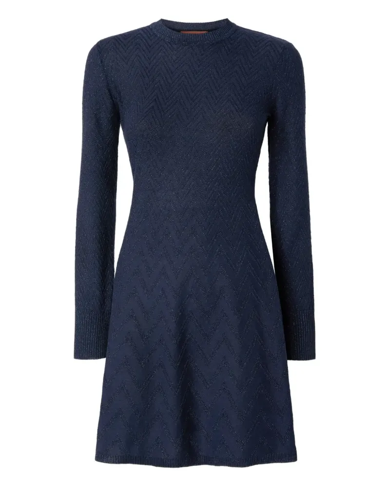 Missoni Kleid mit Zickzackmuster - Blau Blau