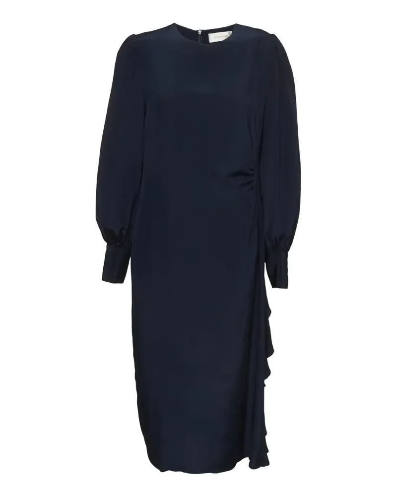 Zimmermann ruffled bishop-sleeve mini dress - Blau Blau
