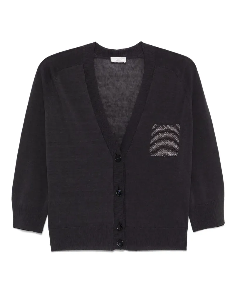 Peserico Cardigan mit Perlen - Blau Blau