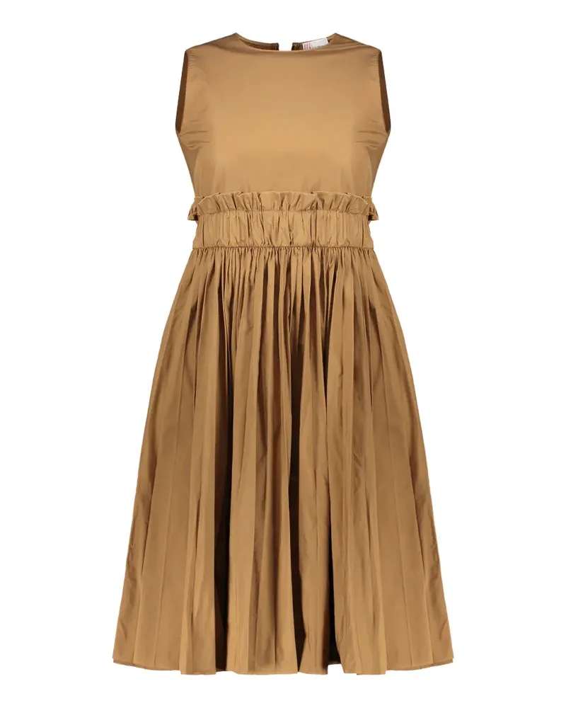 RED Valentino ruffle-waist sleeveless dress - Braun Braun