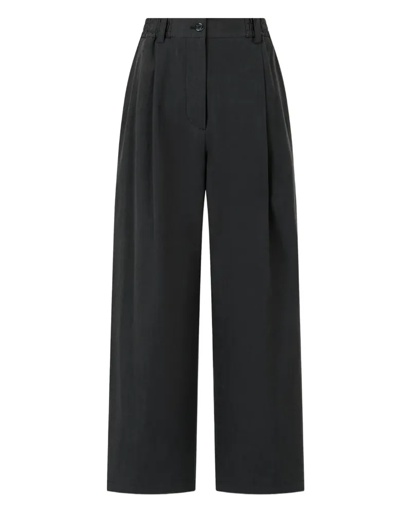 STUDIO TOMBOY Setup pleated elastic-waist trousers - Schwarz Schwarz