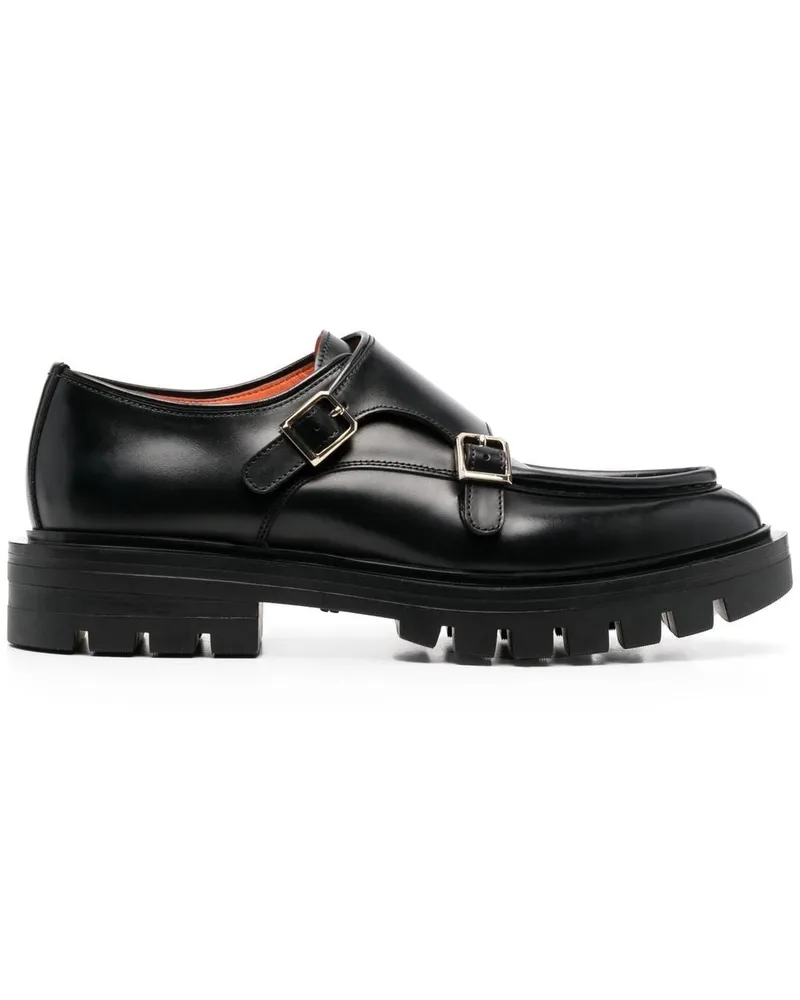 Santoni Loafer mit Schnallenverschluss - Schwarz Schwarz