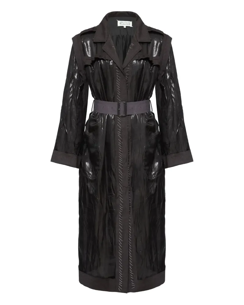 Maison Margiela Trenchkleid mit Gürtel - Schwarz Schwarz
