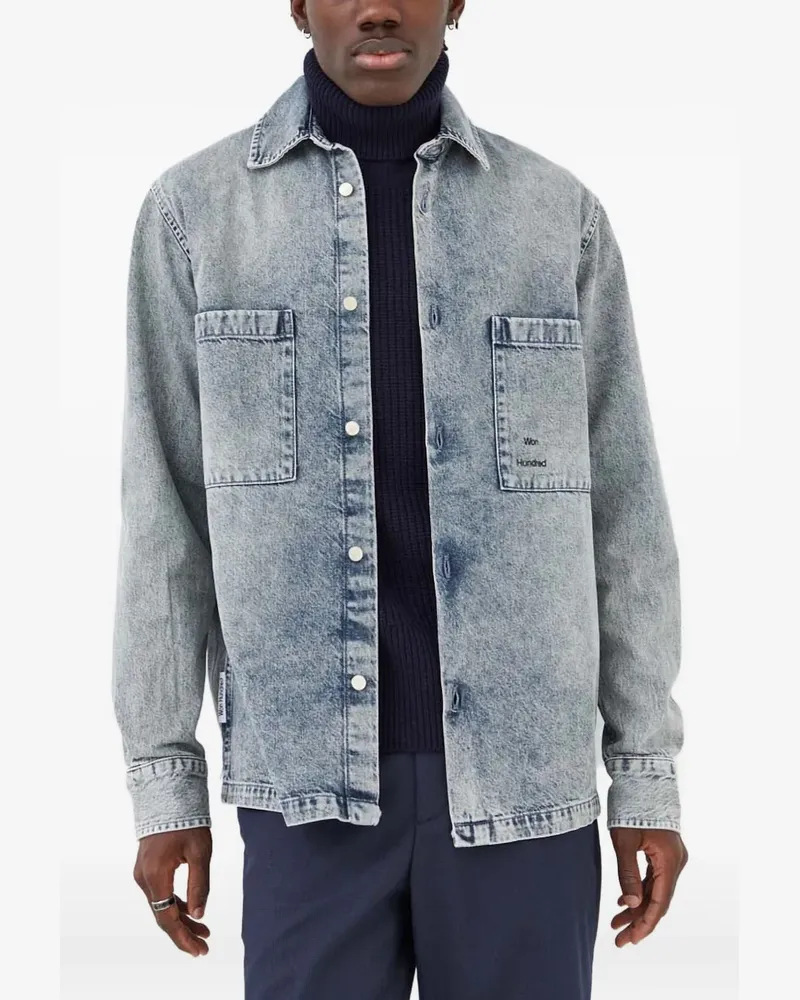 Won Hundred front-pocket button-up shirt - Blau Blau
