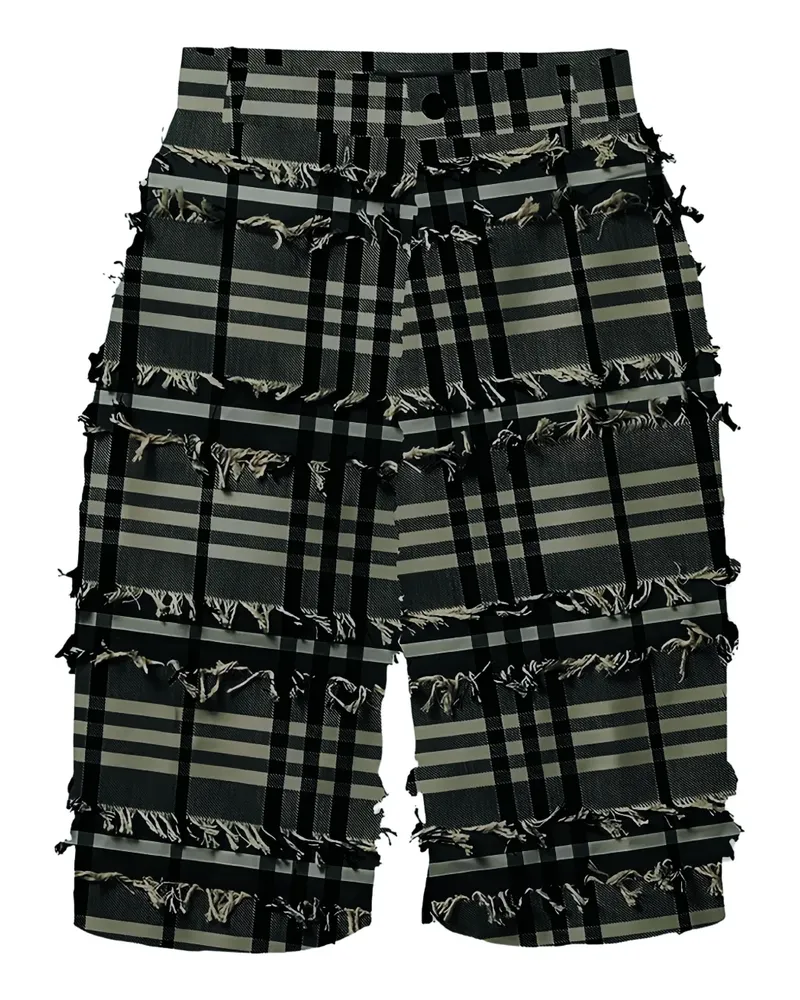 Henrik Vibskov Fast Shorts mit Fransen - Schwarz Schwarz