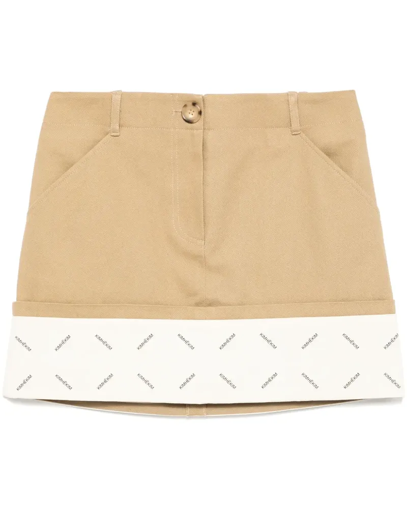 KIMHEKIM Minirock mit Logo-Print - Nude Nude