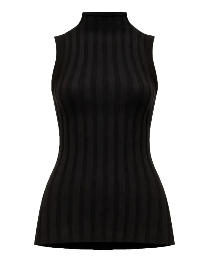 3.1 phillip lim ribbed-knit tank top - Schwarz Schwarz