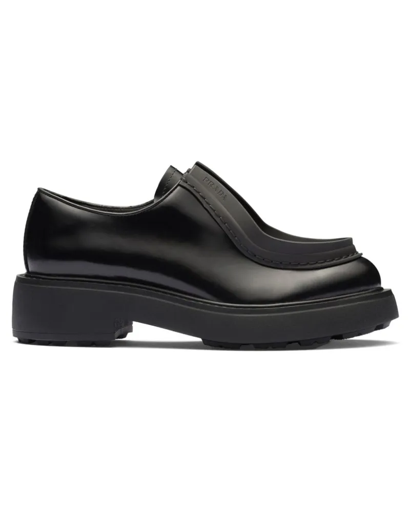 Prada Schnürschuhe mit geriffelter Sohle - Schwarz Schwarz