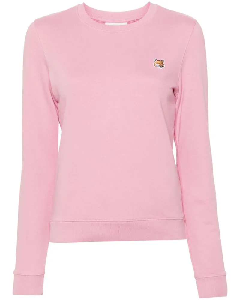 Kitsuné Sweatshirt mit Fox Head-Patch - Rosa Rosa