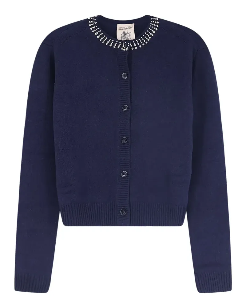 Semicouture Hennie Cardigan mit Kristallen - Blau Blau