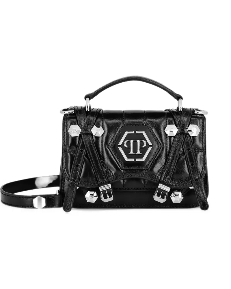 Philipp Plein Kleine Hexagon Gürteltasche - Schwarz Schwarz