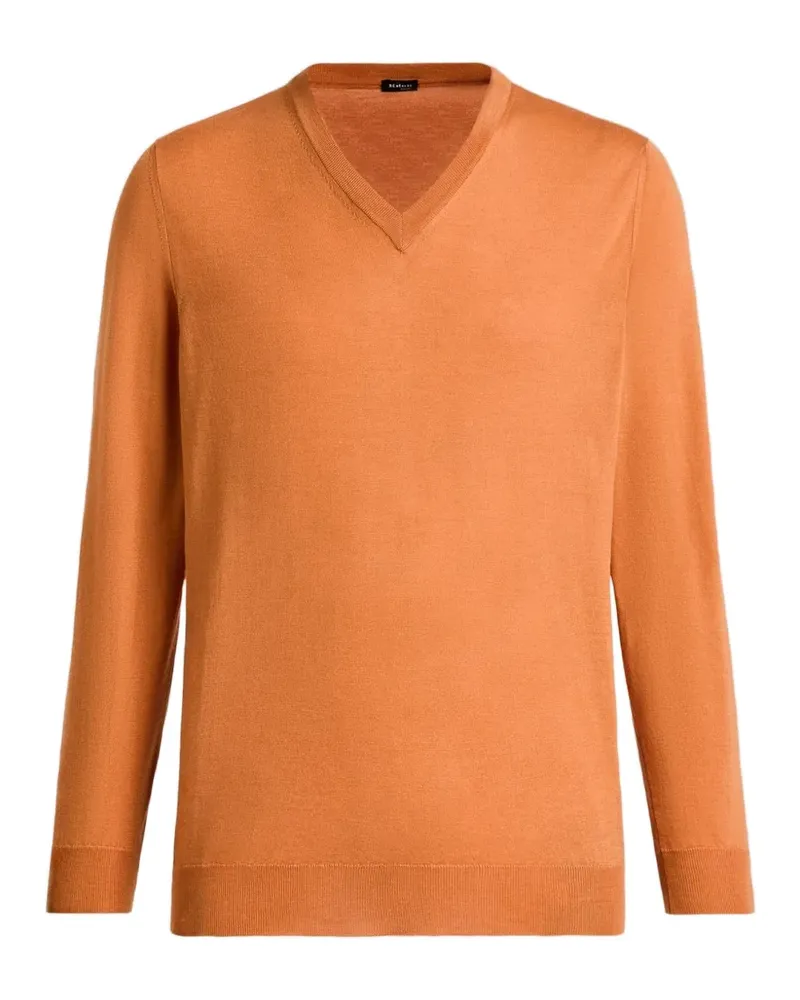 Kiton Pullover mit V-Ausschnitt - Orange Orange