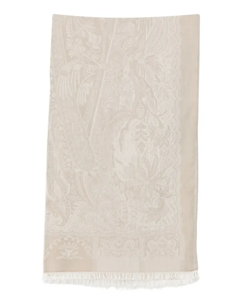 Etro Schal mit Fransen - Nude Nude