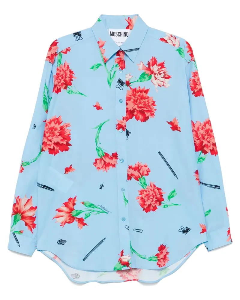 Moschino Hemd mit Blumen-Print - Blau Blau