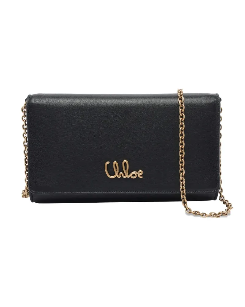 Chloé Mini Clutch mit Kettenriemen - Schwarz Schwarz