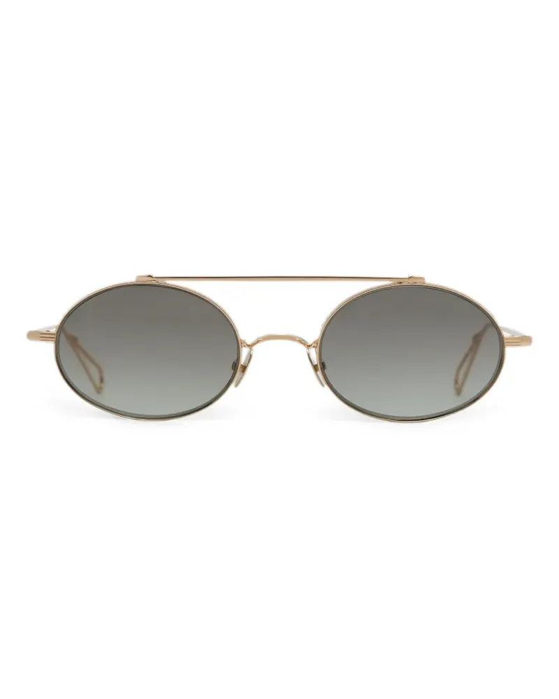 AHLEM Turbigo Sonnenbrille mit rundem Gestell - Gold Gold