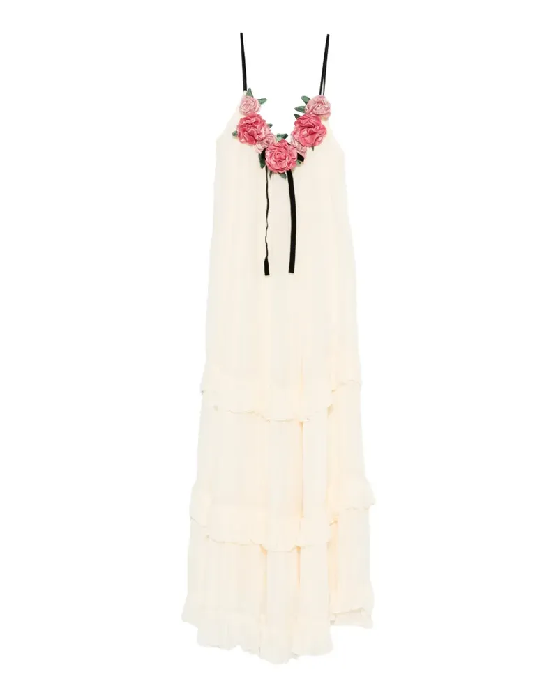 For Love and Lemons ruffled maxi dress - Nude Nude