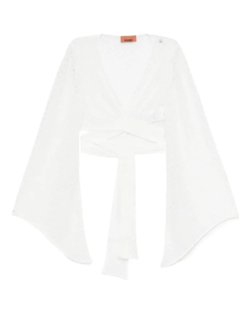 Missoni tie-waist top - Weiß Weiß