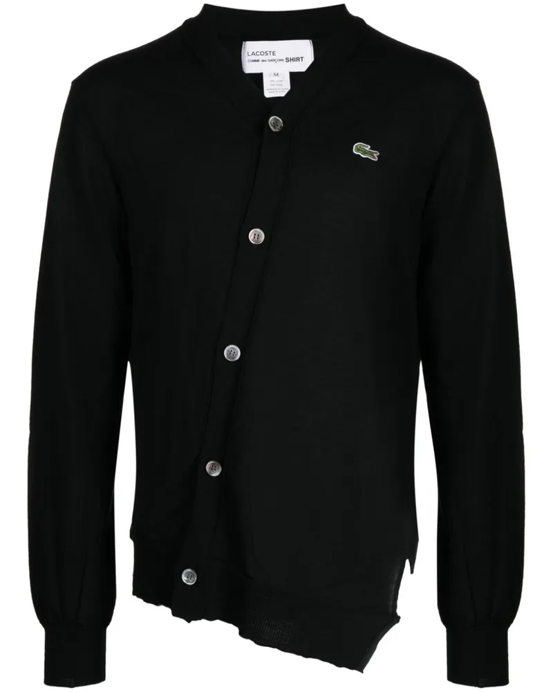 Comme des Garçons x Lacoste Cardigan mit Logo-Patch - Schwarz Schwarz