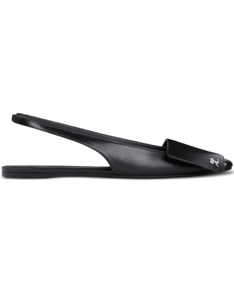Courrèges Slingback-Ballerinas - Schwarz Schwarz