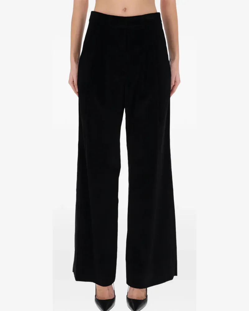 PT TORINO pleat-detail palazzo pants - Schwarz Schwarz