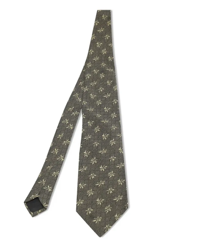 HUGO BOSS Seidenkrawatte mit Blumenmuster - Grün Grün