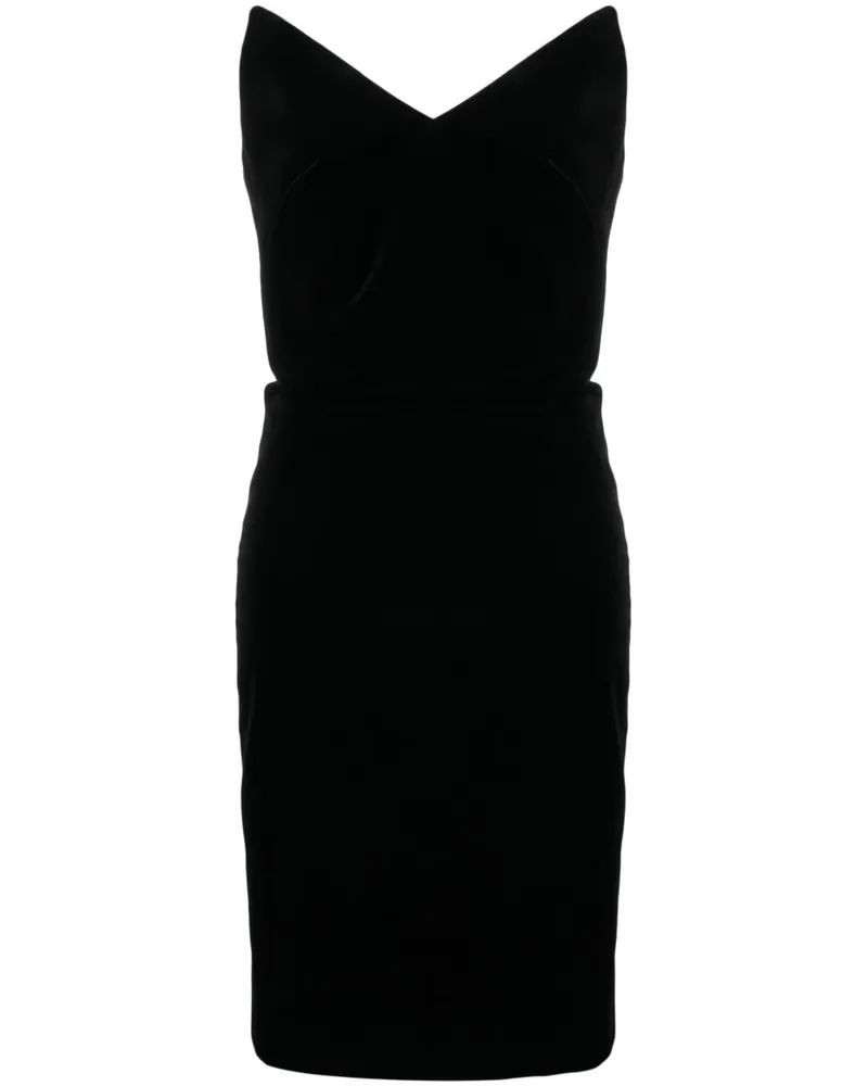 Loewe Schulterfreies Midikleid - Schwarz Schwarz
