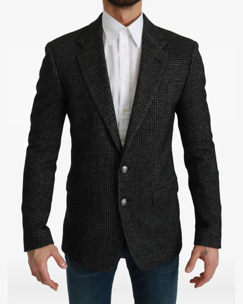 Dolce & Gabbana glen plaid blazer - Schwarz Schwarz