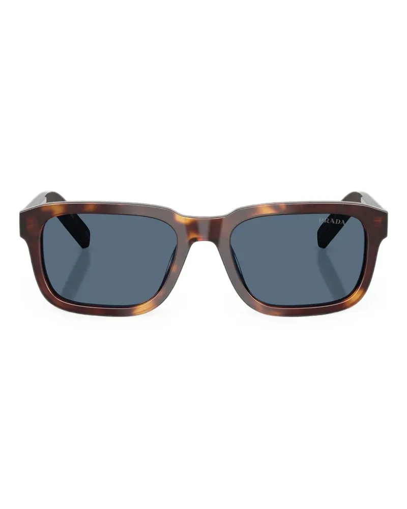 Prada Eckige Sonnenbrille in Schildpattoptik - Braun Braun