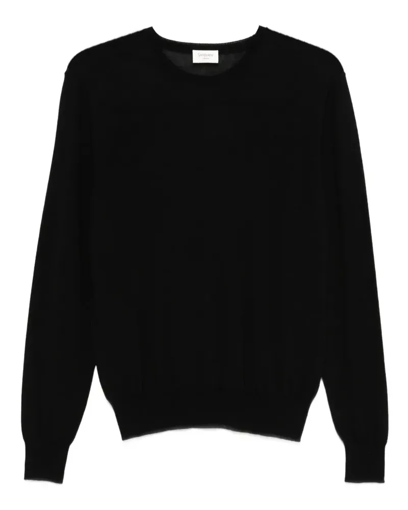 Saint Laurent Pullover mit rundem Ausschnitt - Schwarz Schwarz