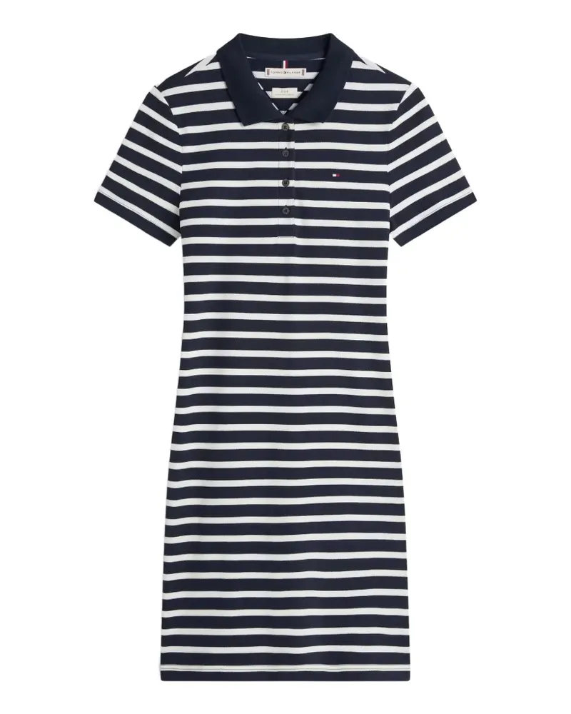 Tommy Hilfiger striped piqué polo mini dress - Blau Blau