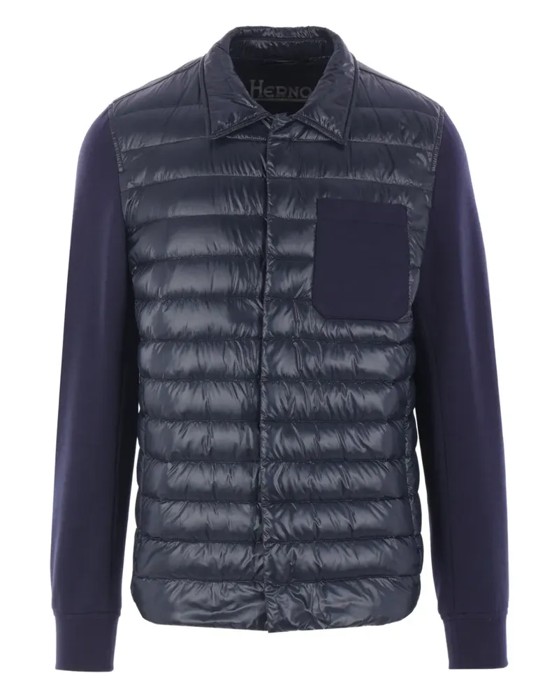 Herno Jacke mit gesteppten Einsätzen - Blau Blau