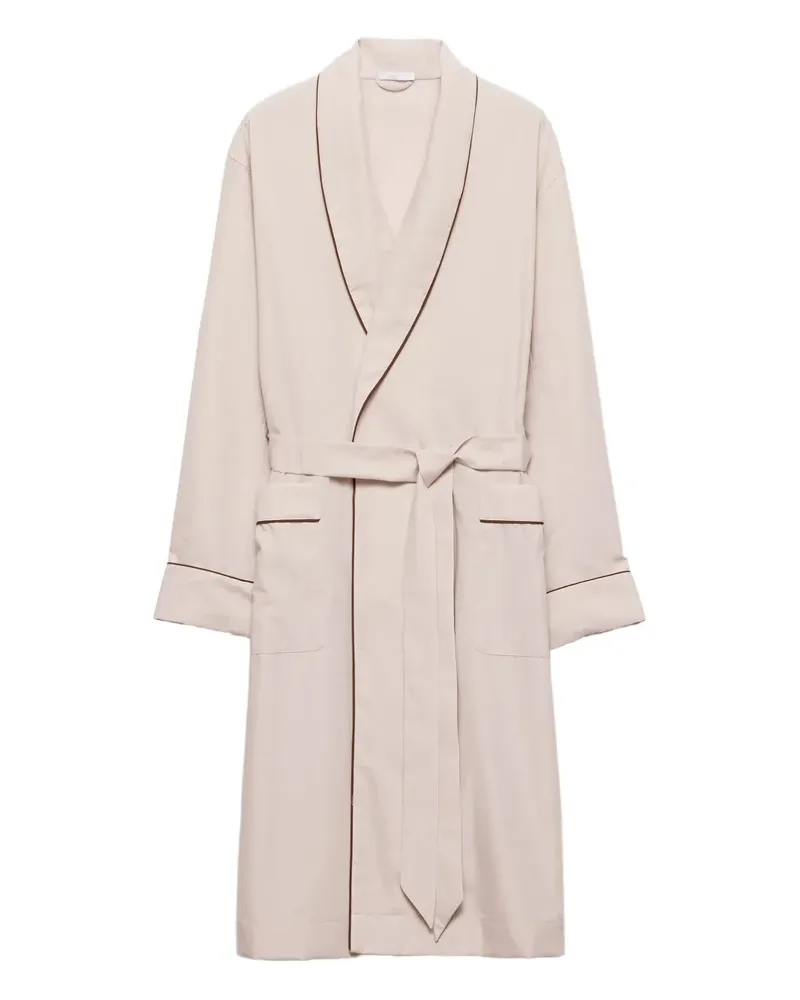 Prada Morgenmantel mit aufgesetzter Tasche - Nude Nude