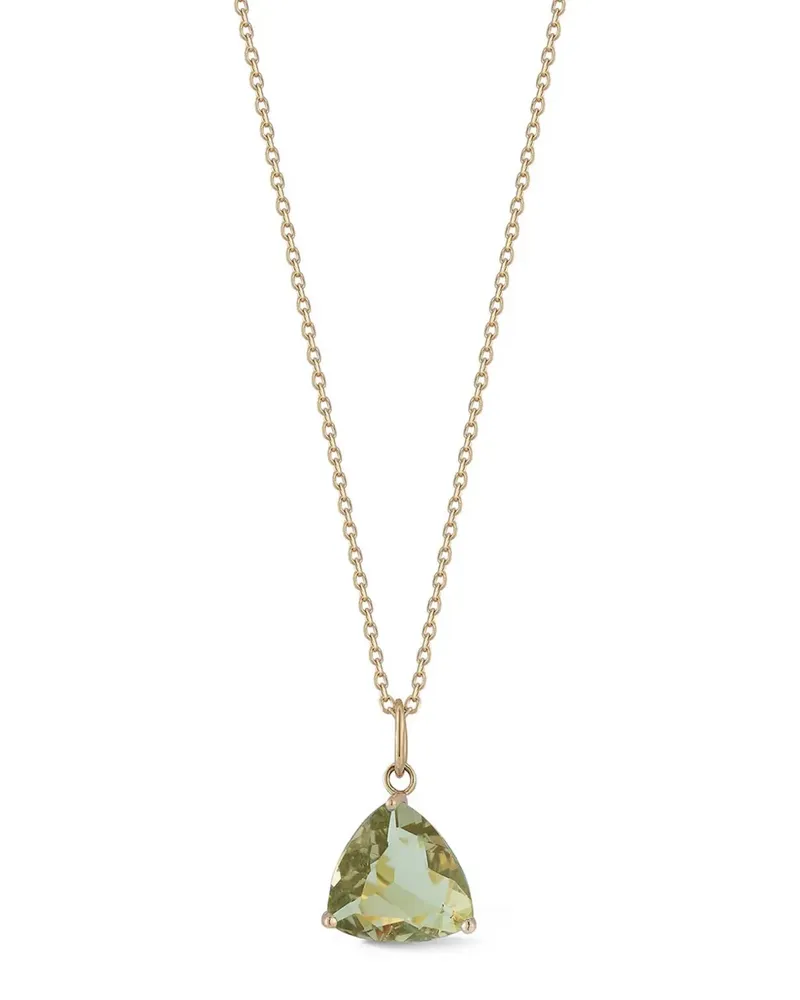 MATEO 14kt Gelbgoldhalskette mit Amethystanhänger Gold