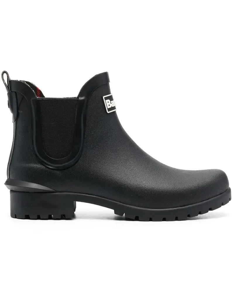 Barbour Stiefeletten mit Logo-Patch - Schwarz Schwarz