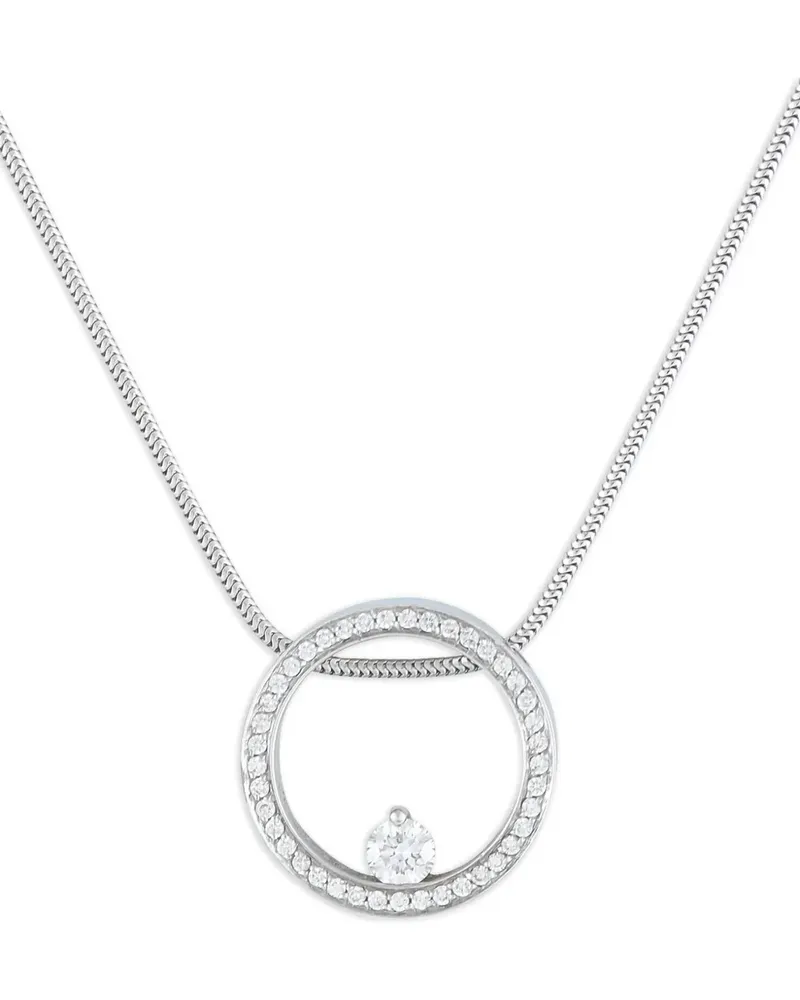 Movado 18kt Weißgoldhalskette mit Diamanten Weiß