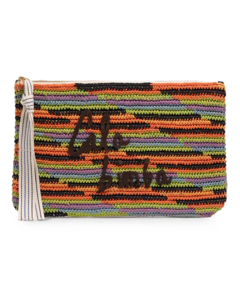 BIMBA Y LOLA Große Clutch mit Falten - Orange Orange