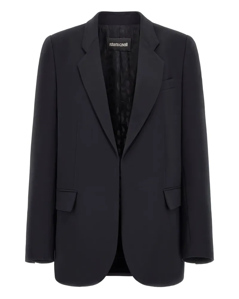 Roberto Cavalli padded-shoulder blazer - Schwarz Schwarz