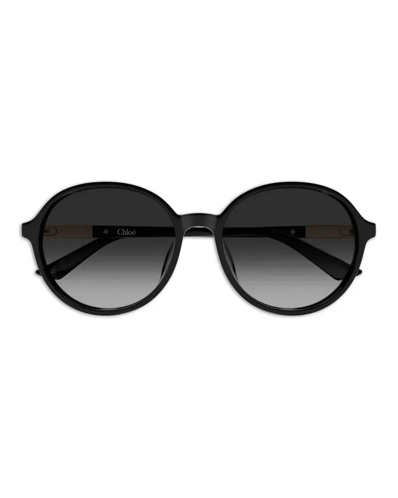 Chloé Sonnenbrille mit rundem Gestell - Schwarz Schwarz